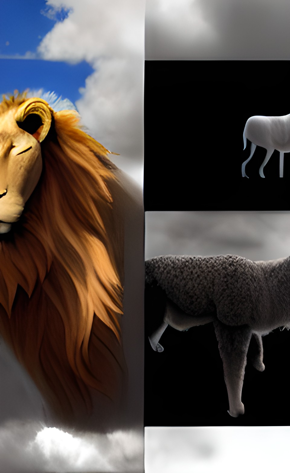 lion and lamb above and below preview