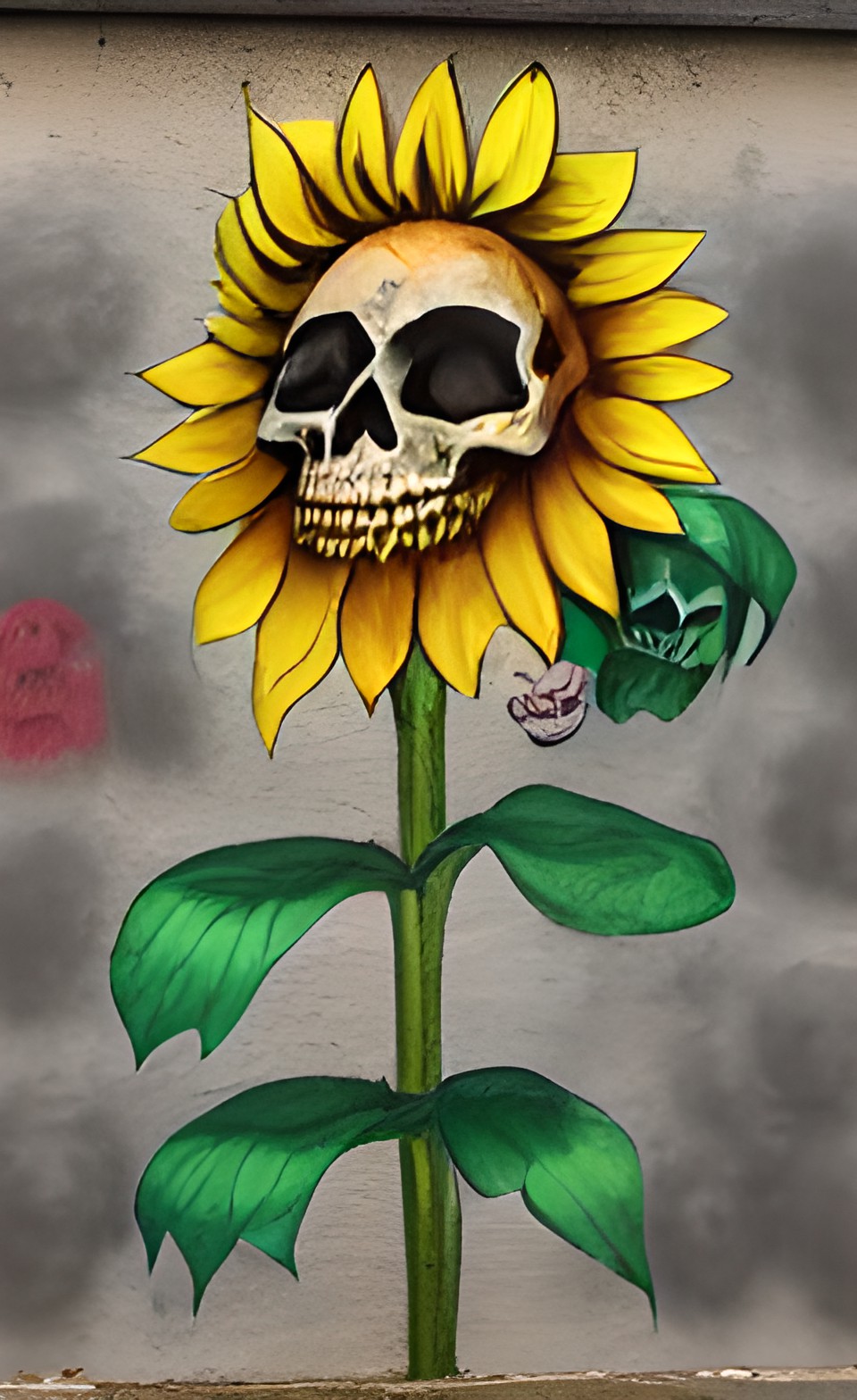 🌻 💀 - ukrainian sunflower growing out of skulls preview