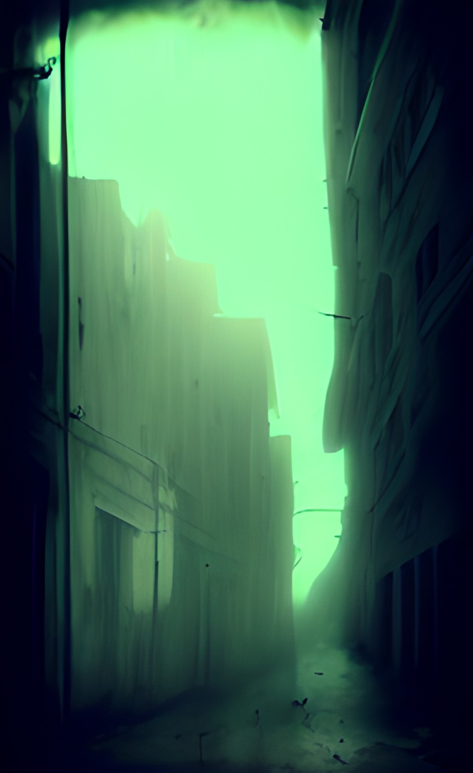 an almost empty street with an aura of ghostly sorrow preview