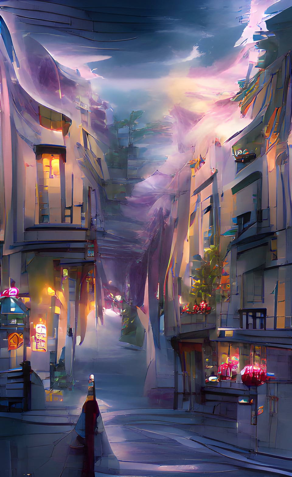 an almost empty street with an aura of ghostly sorrow preview