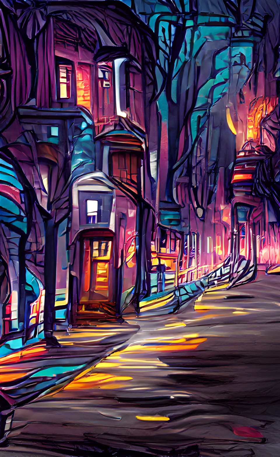 an almost empty street with an aura of ghostly sorrow preview