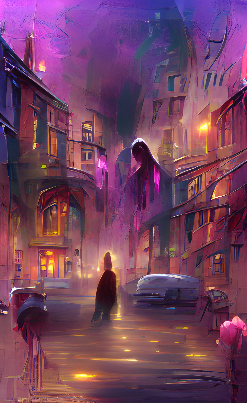 an almost empty street with an aura of ghostly sorrow preview