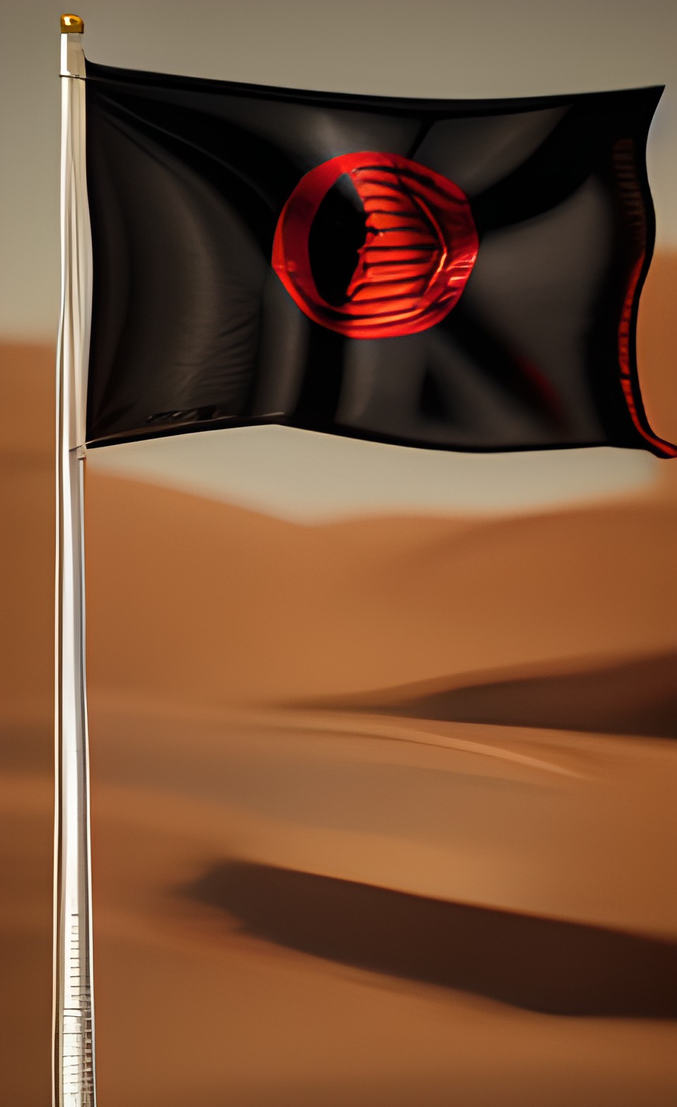 black red and gold flag for a future settlement on mars preview