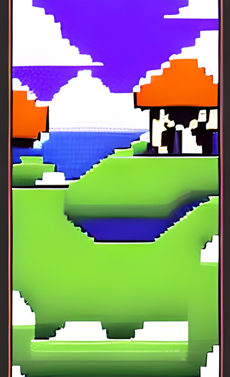 joyful landscape, romanticism, tarot card, 8 bit pixel art preview