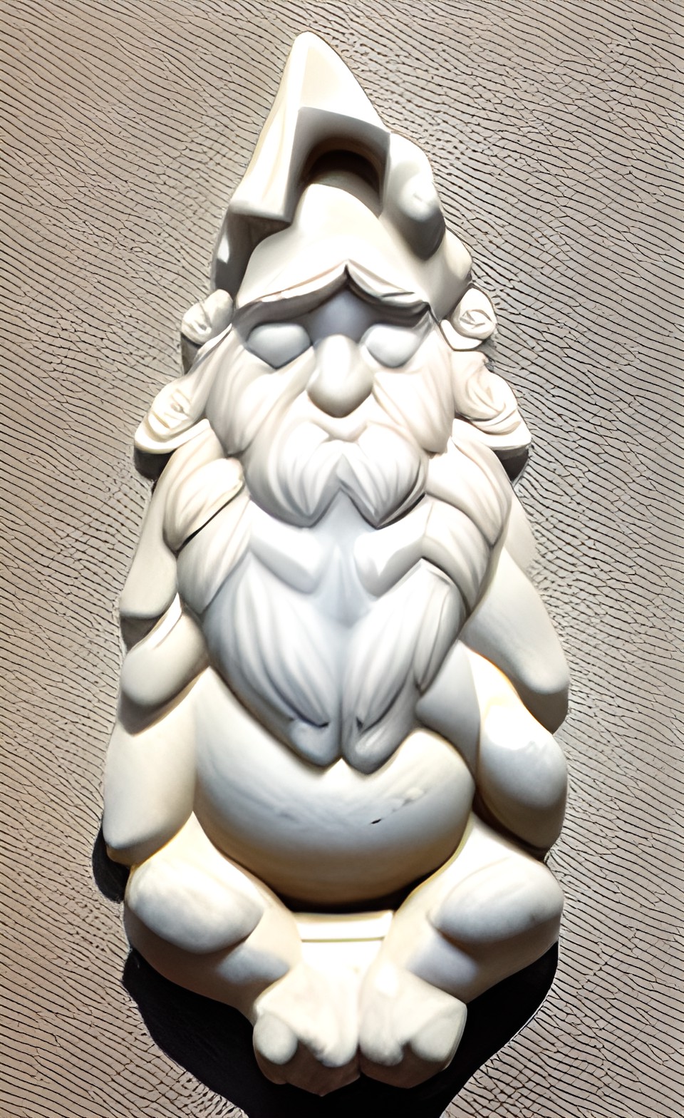 Gnome - marble relief carving, garden gnome, ornate intricately detailed cinematic light preview