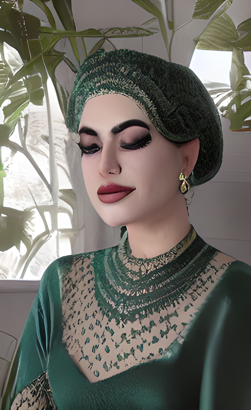 gaia in green velvet preview