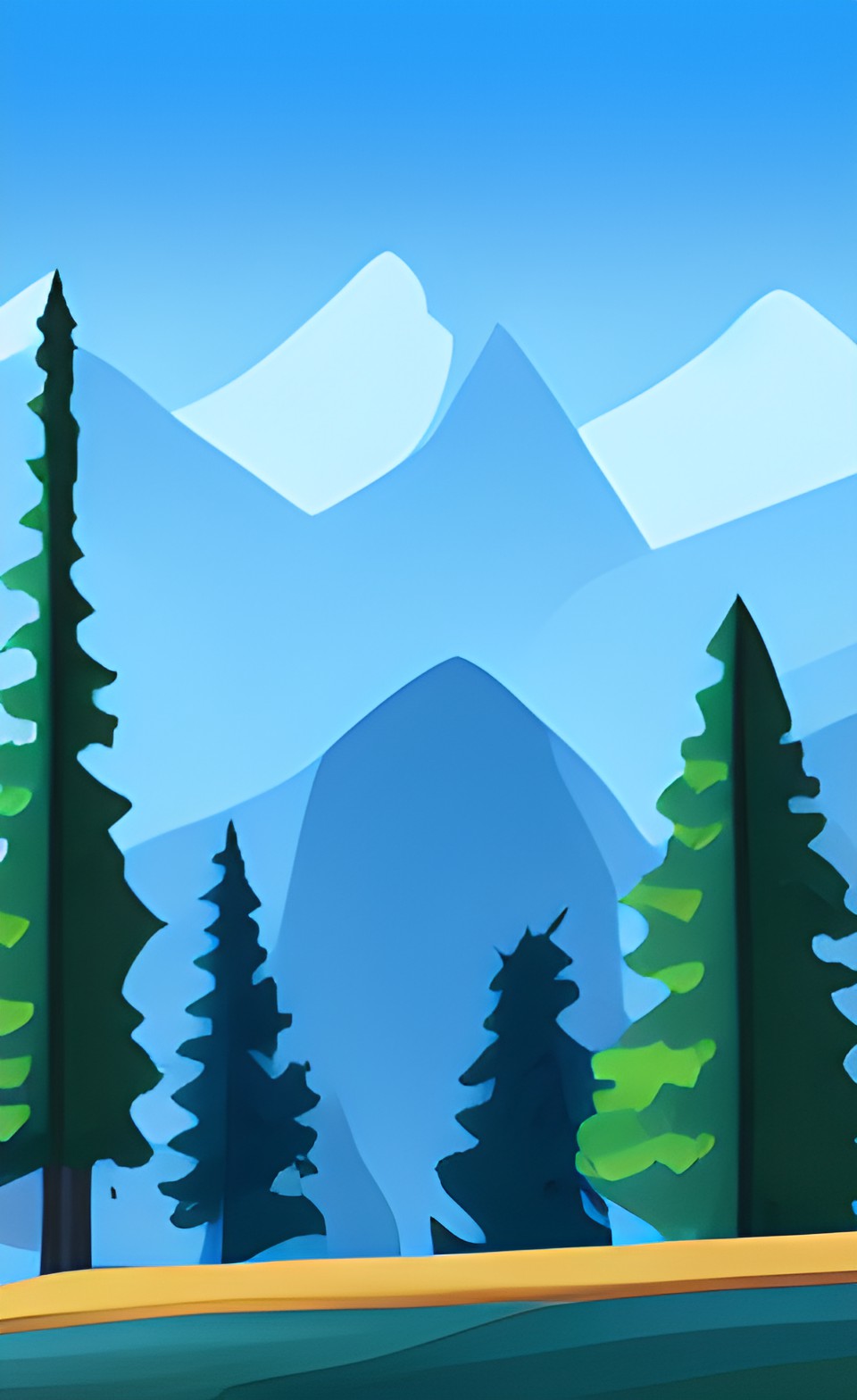 forest mountains skyline preview