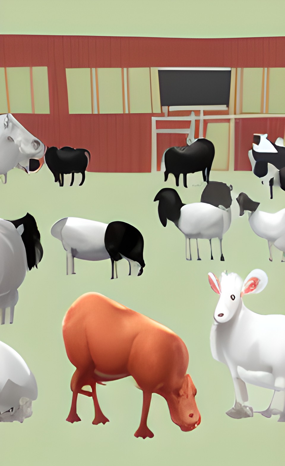 farm animals in an office preview