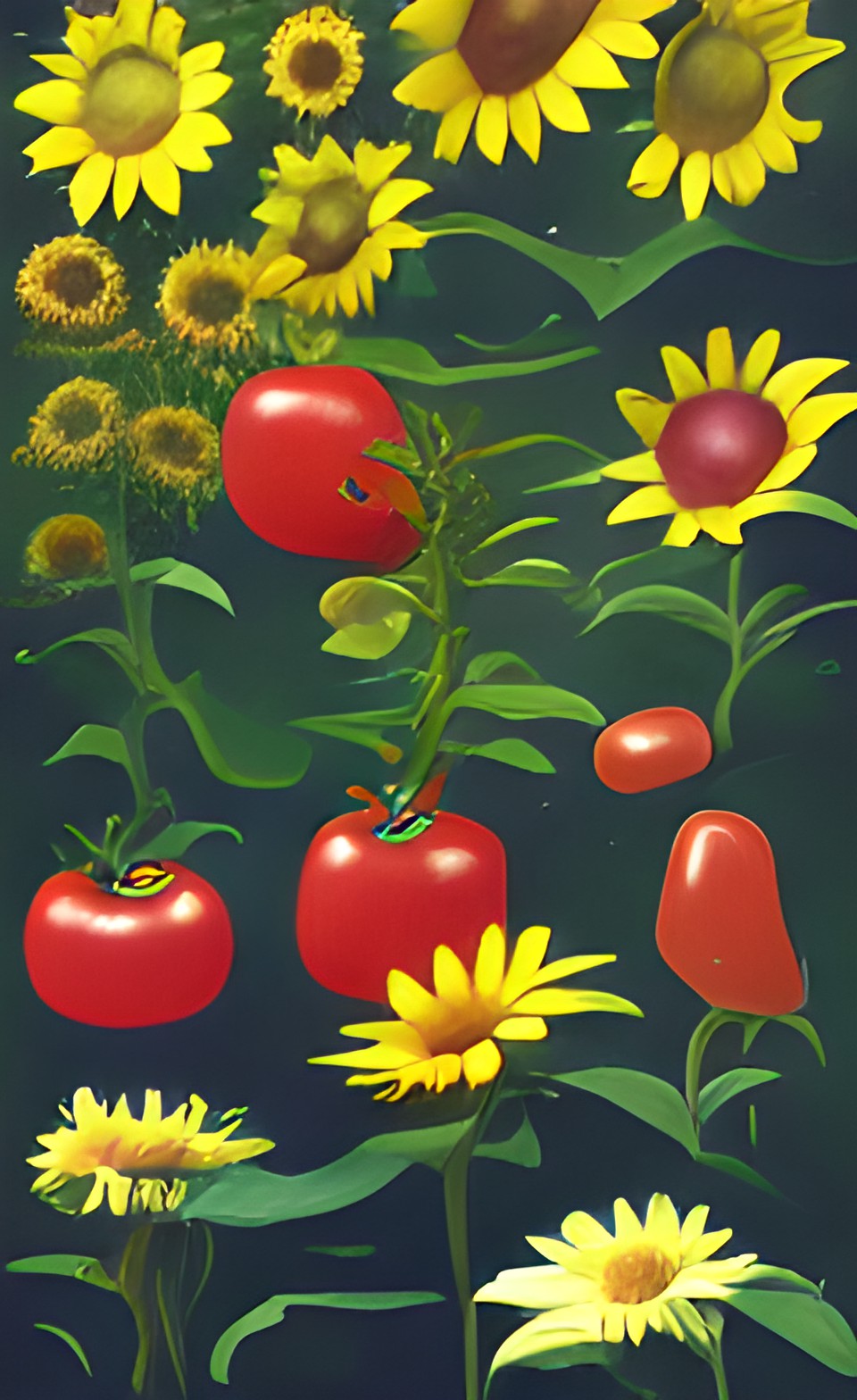 many different kinds of plants: asters, tomato, sunflower, daisy, tomato, potato preview