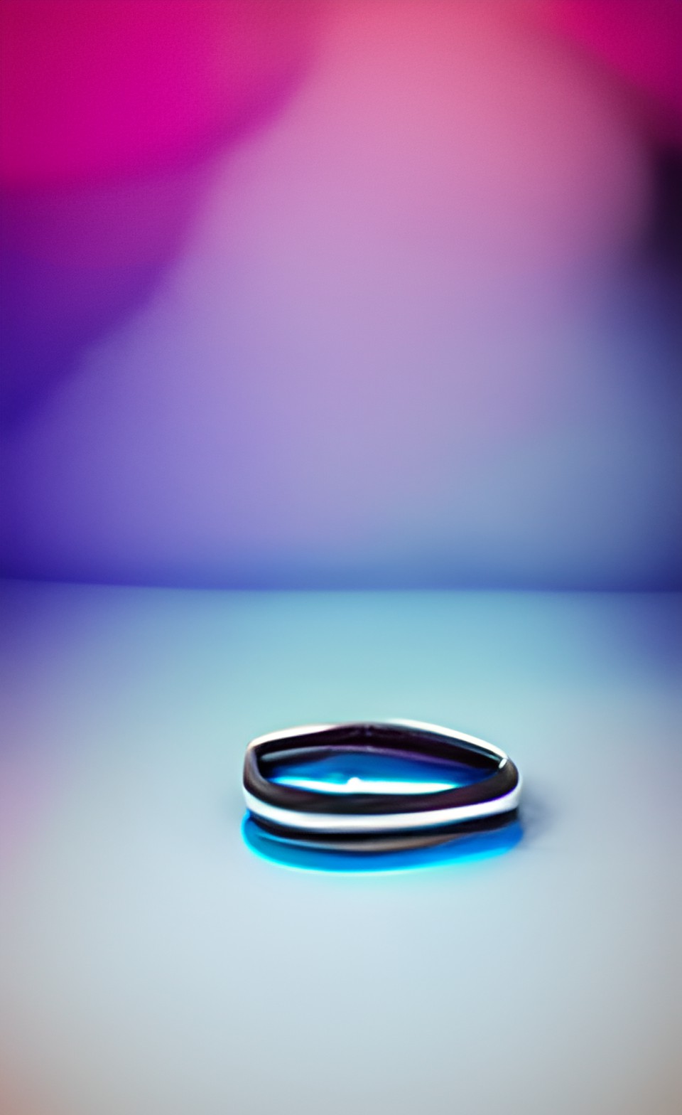 neon black and white and blue ring preview