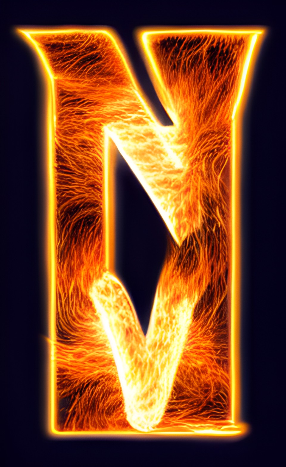 four letters "yhwh"  in flaming letters preview