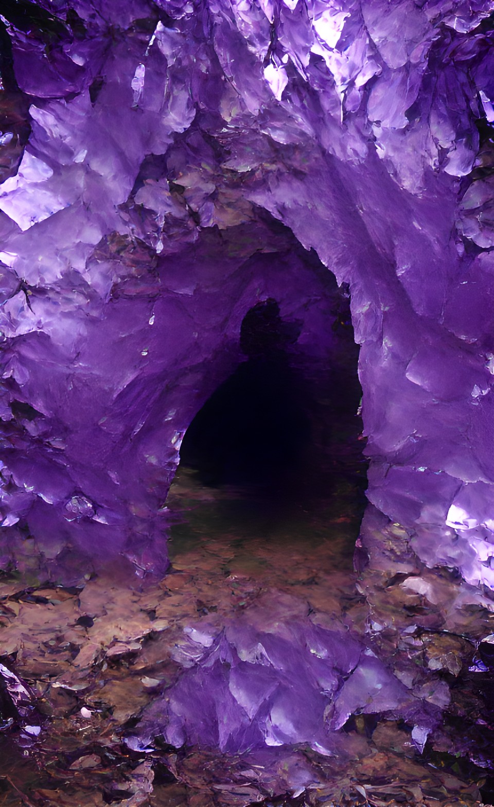 amethyst tunnel cave silhouette preview