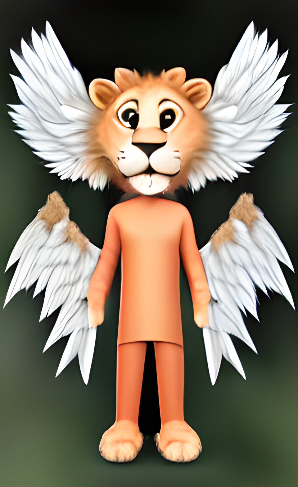 cute lion cub with wings preview