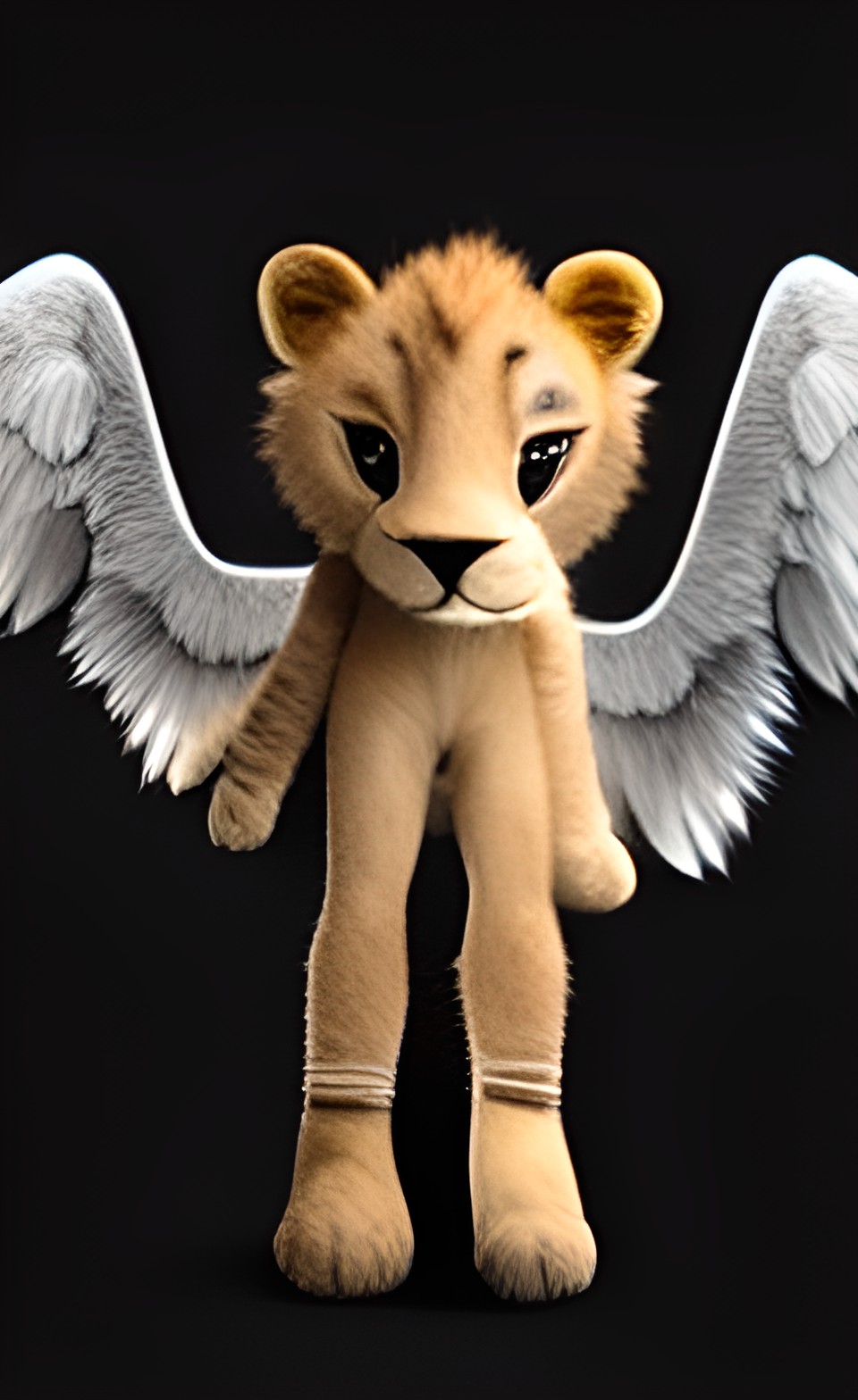 cute lion cub with wings preview