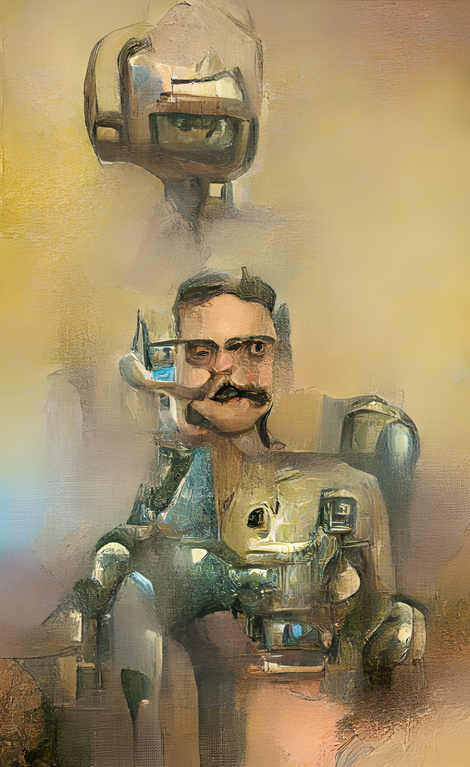 my mustached dad pretends to be a robot preview