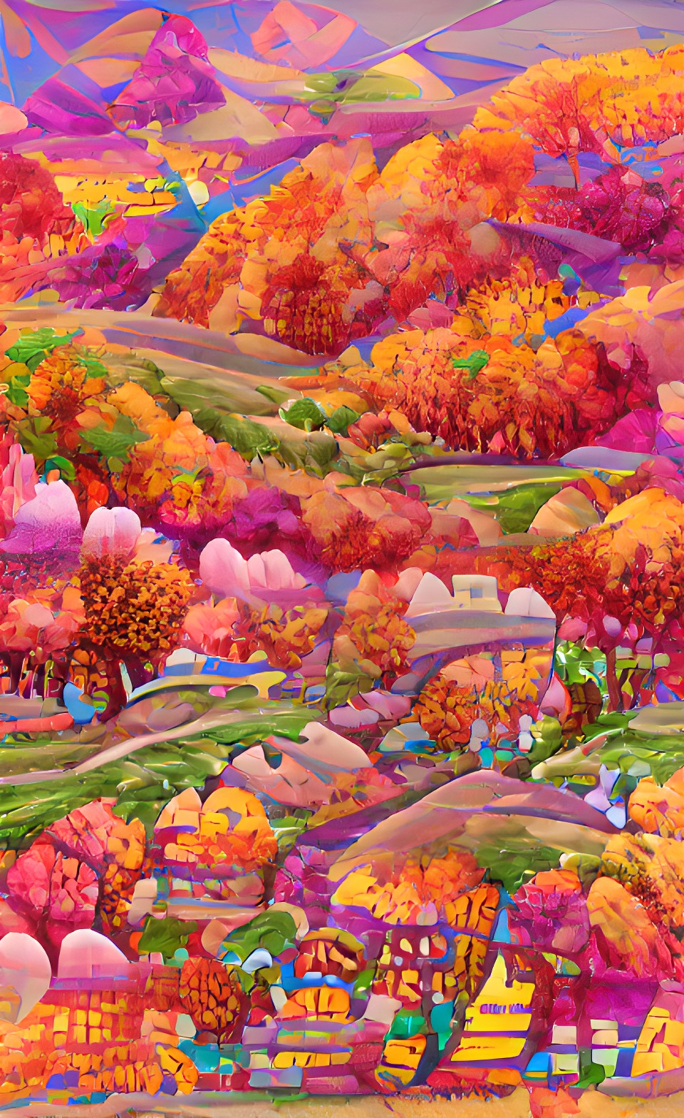 valley hills autumn illustration preview