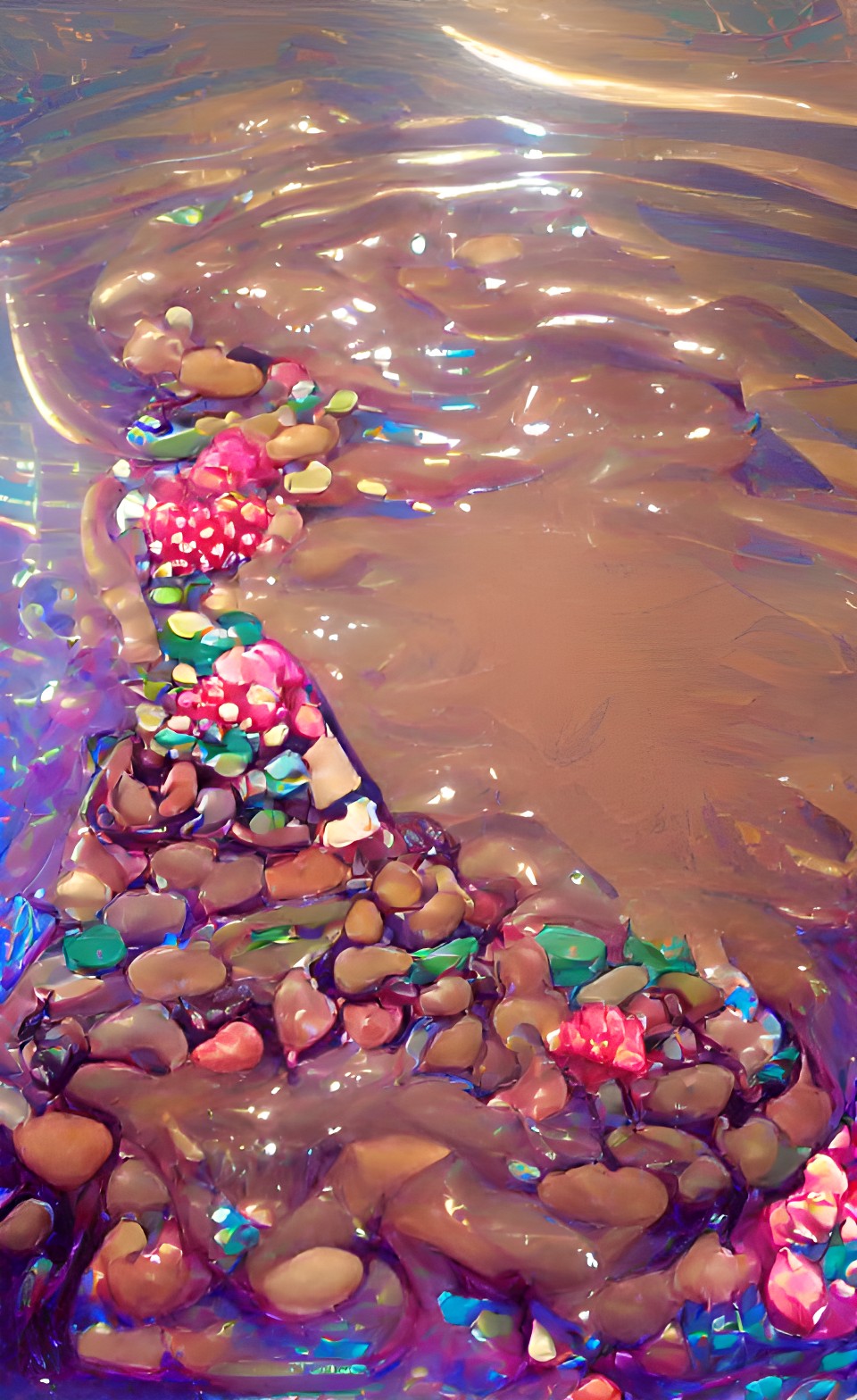 river made out of chocolate gems 💎 preview