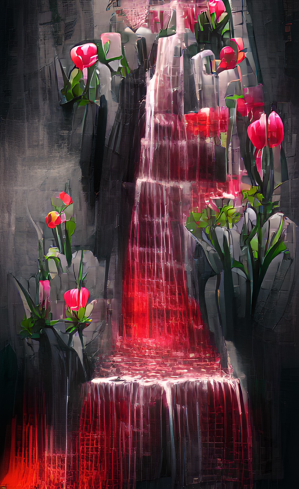 🌷waterfall made out of tulips🌷 preview