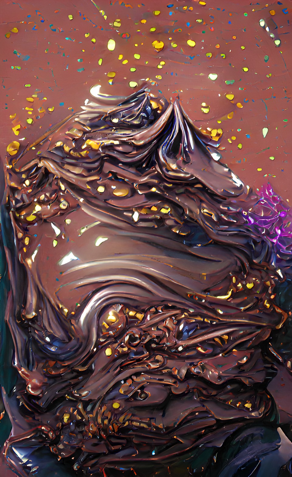 shimmering dark chocolate galaxy mountain preview