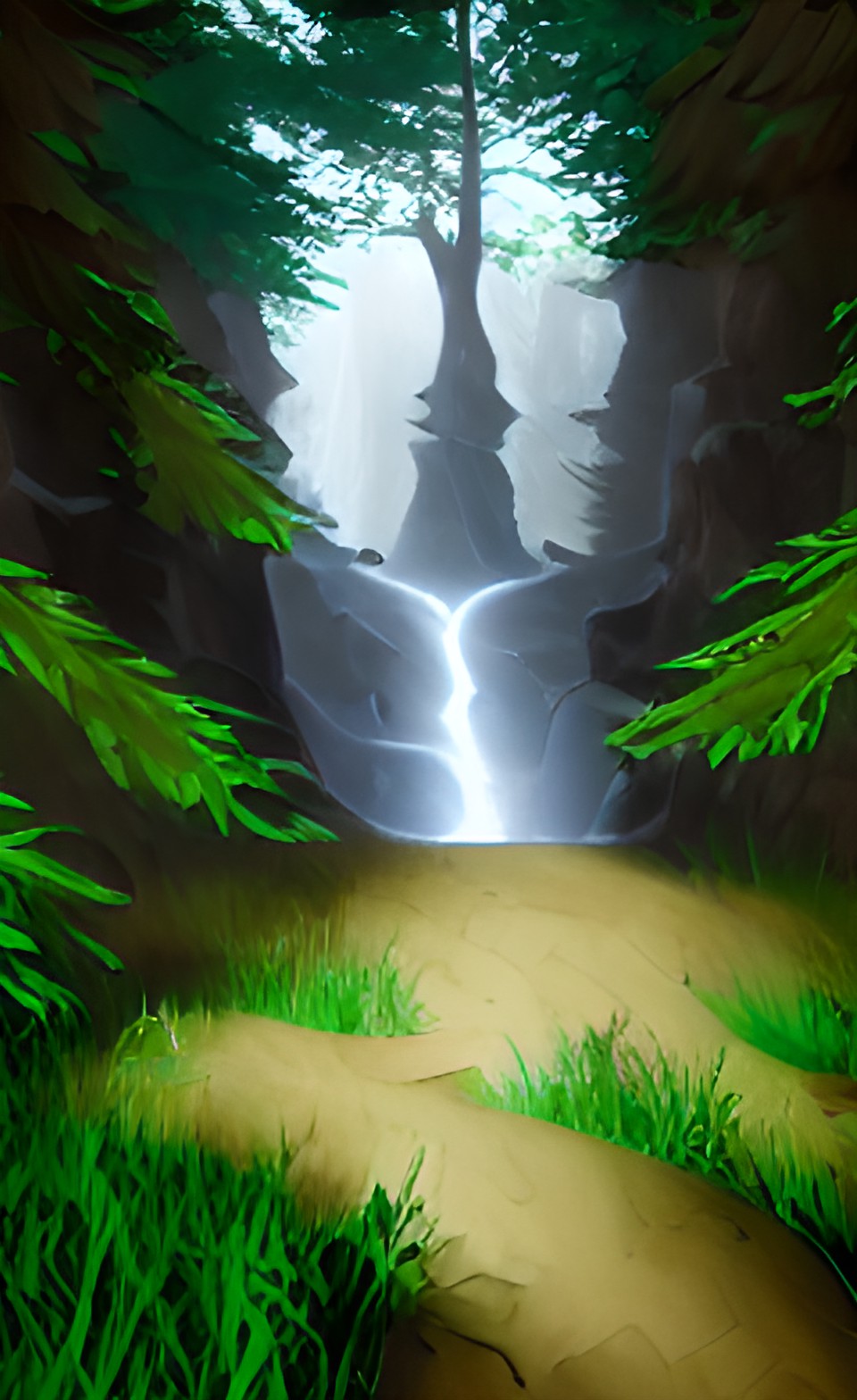 path to magical portal in the forest preview