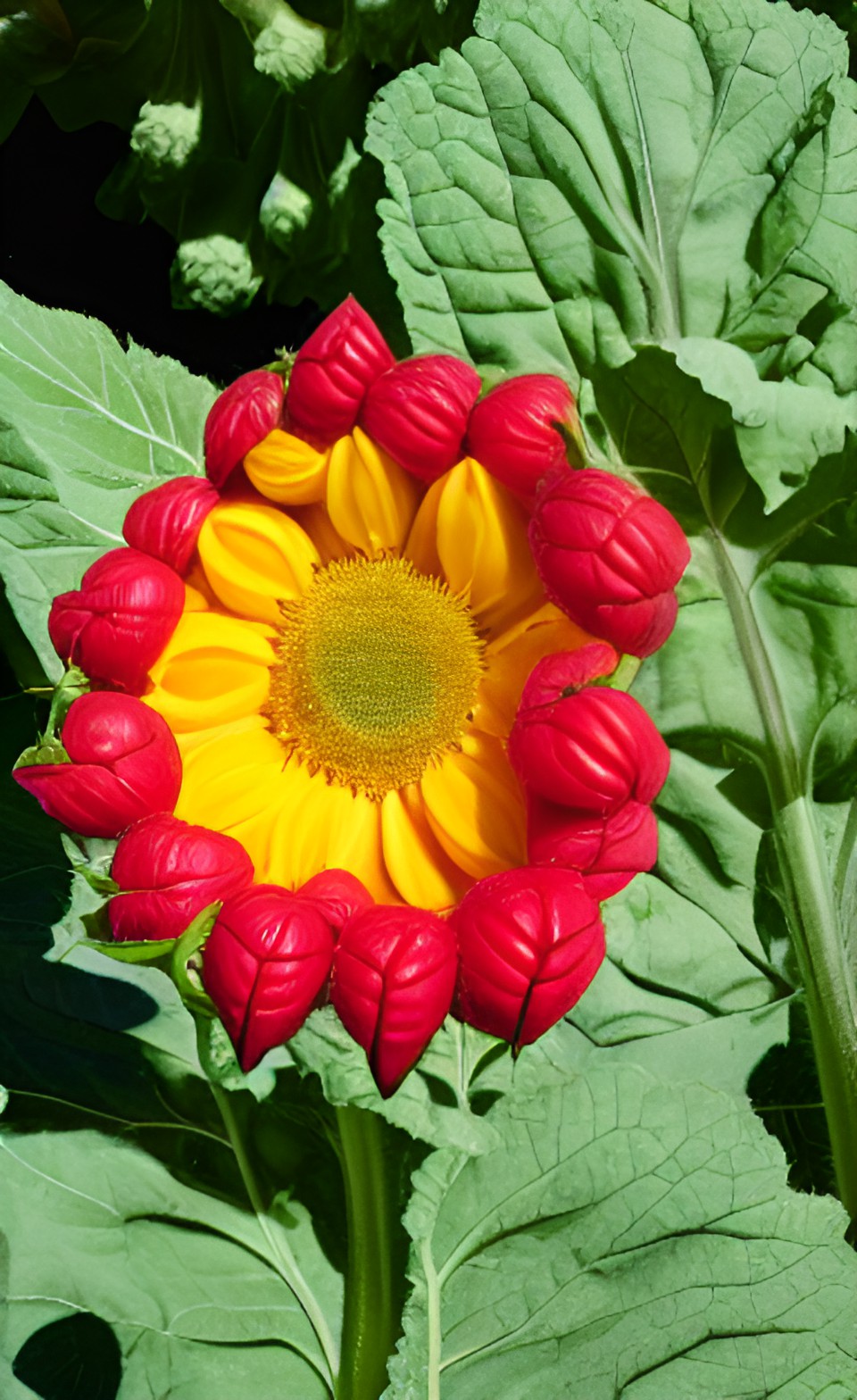 rhubarb, tomato, potato, sunflower, astrids preview