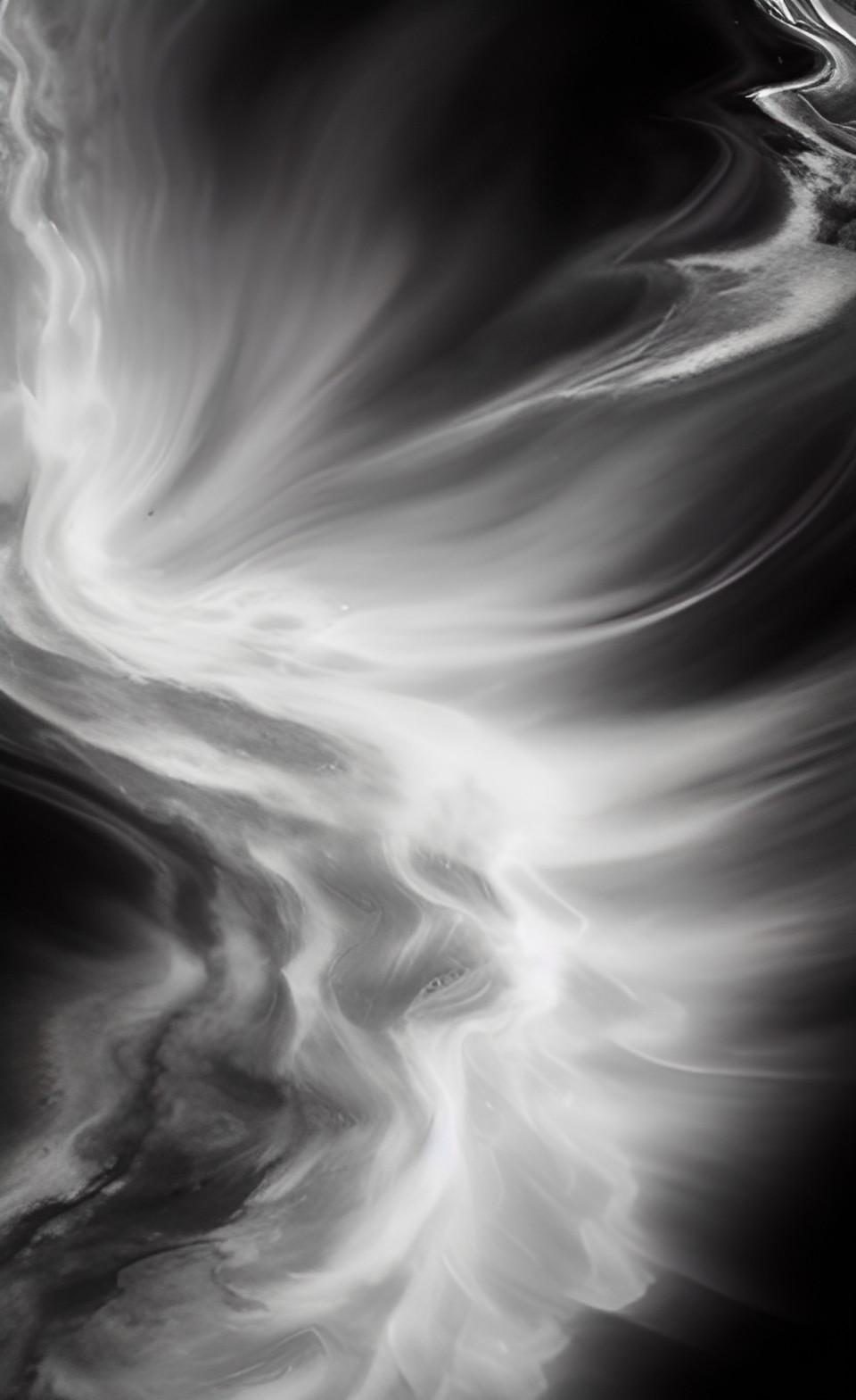 turbulent milk clouds in water on a black background preview