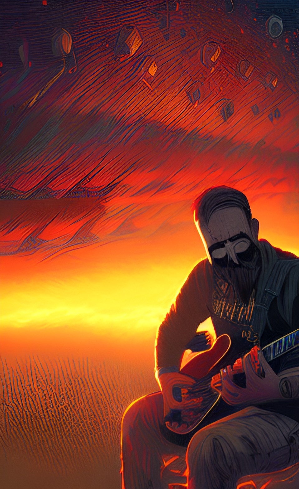 a man playing guitar during the apocalypse preview