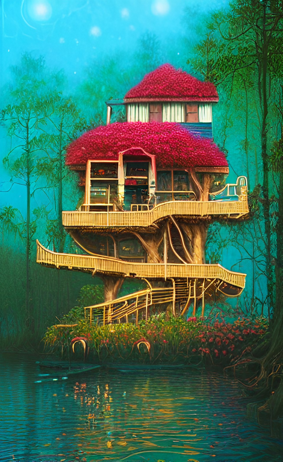 🥀🌺🌷waterside treehouse🌷 🌺🥀 preview