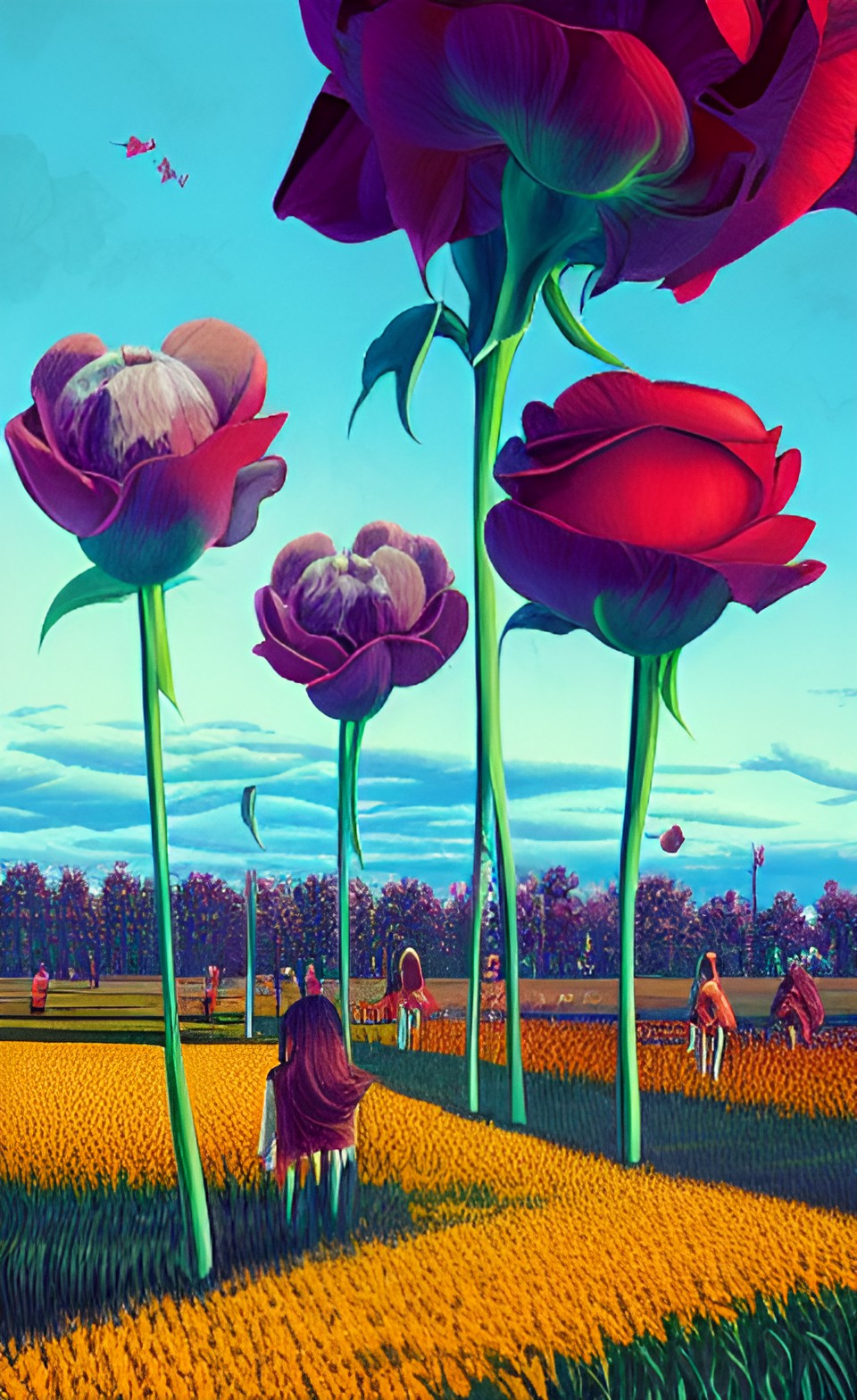 🥀🌺🌷🌹🌻🏞🦋field of tall flowers 🦋🏞🌻🌹🌷 🌺🥀 preview