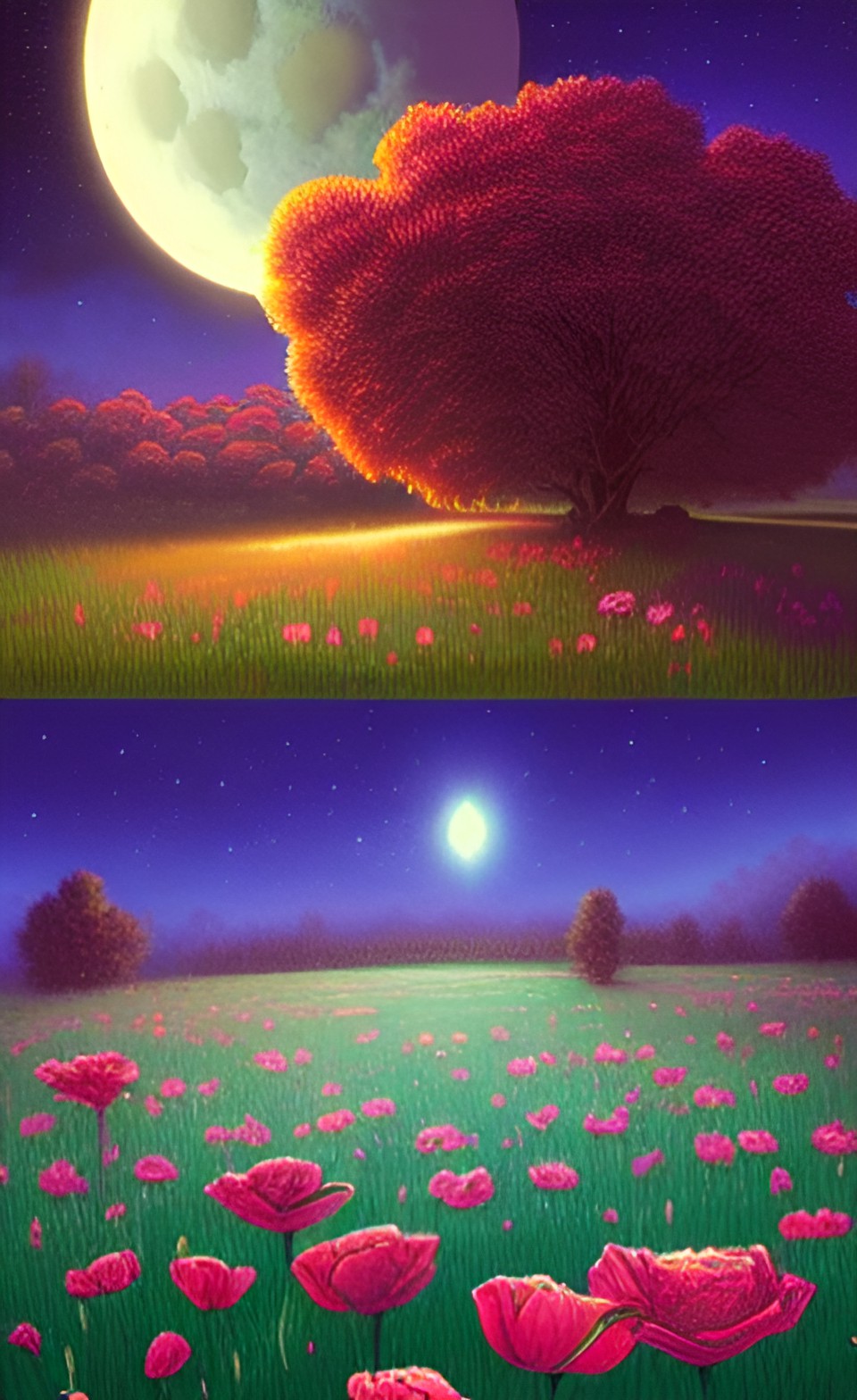 ✨️🥀🌙 moonlit flowery meadow🌙🥀✨️ preview