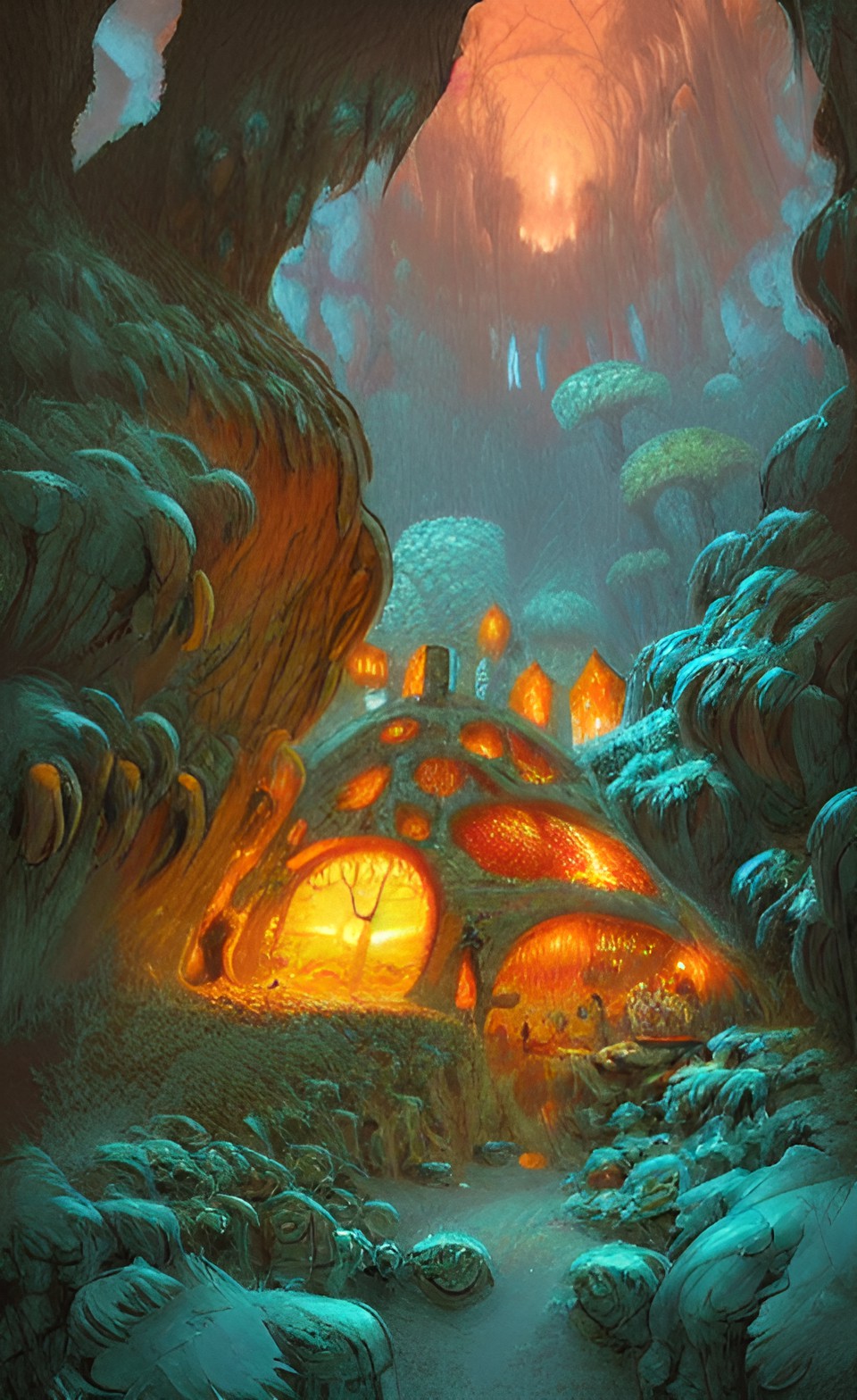 fairy village in a cave preview