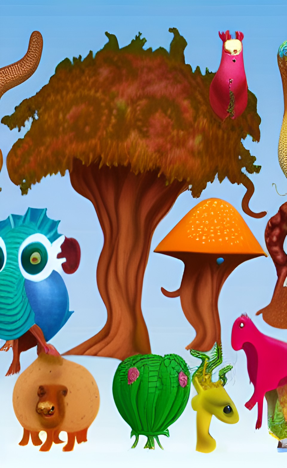 plafunamals (imaginary animals based on creative combinations of animals, plants, fungus, and animals) preview