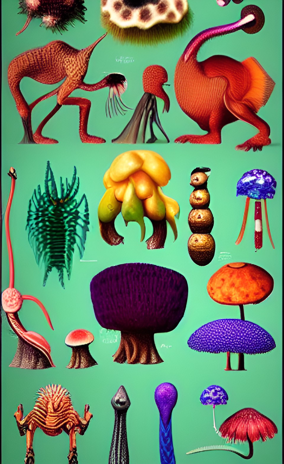 plafunamals are imaginary animals based on creative combinations of animals, plants, and fungi preview