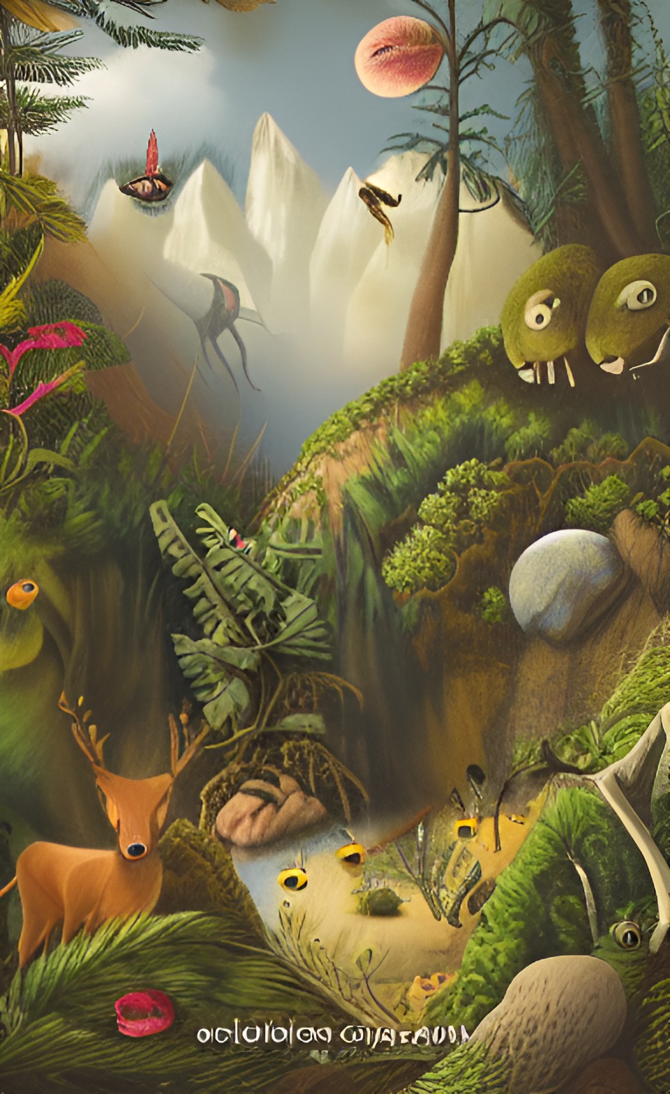 wild natural landscape with sneaky little creatures preview