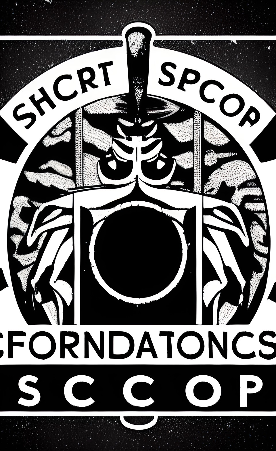 "scp" the logo of a secret foundation that hides and contains dangerous anomalies preview