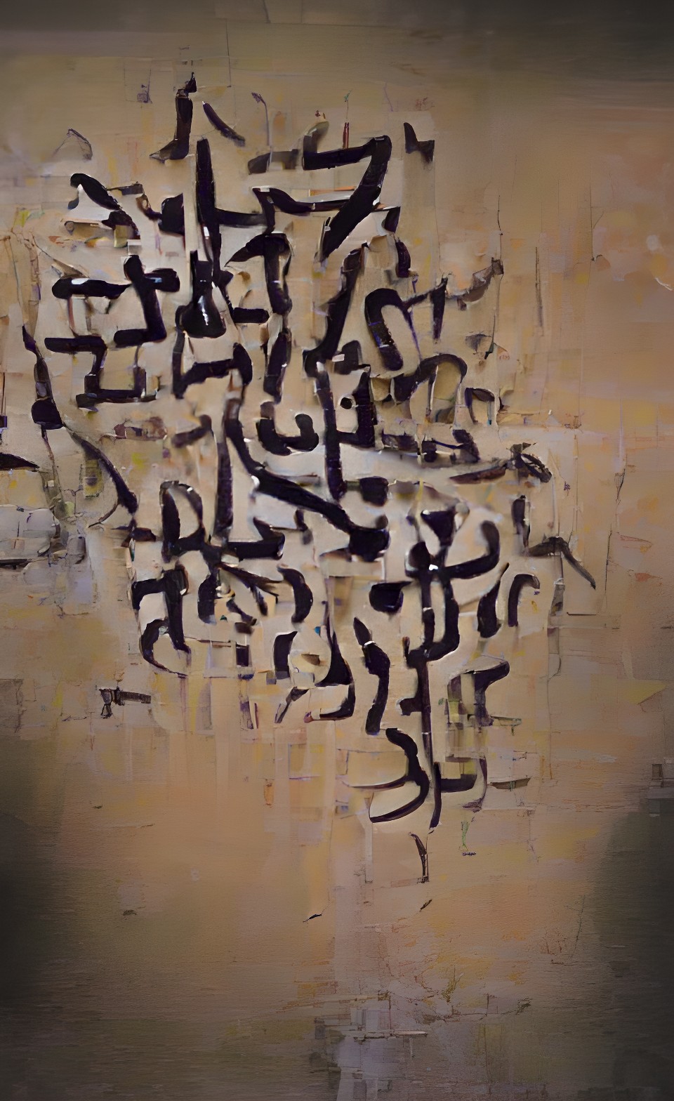 asemic writing on the wall preview