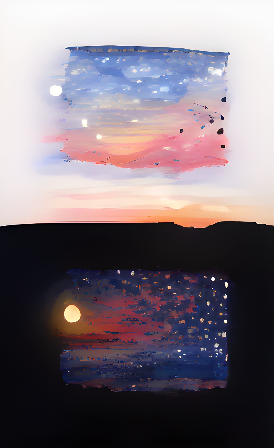 sunset , stars , moon preview