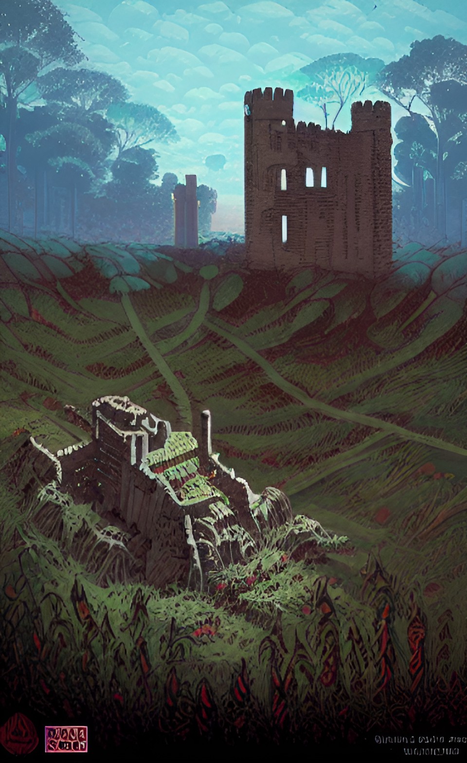 a field of castle ruins￼ preview