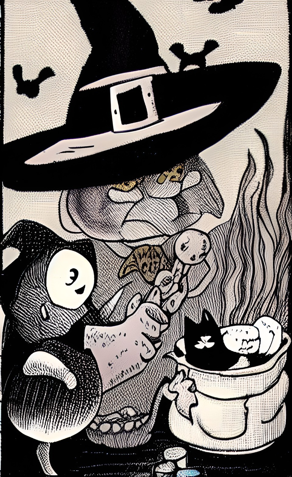 witch, toad, cat, cauldron preview