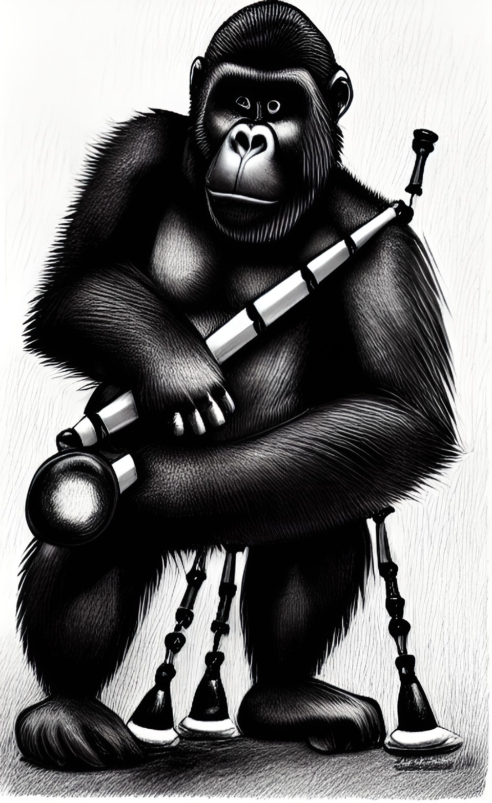 gorilla playing bagpipes preview