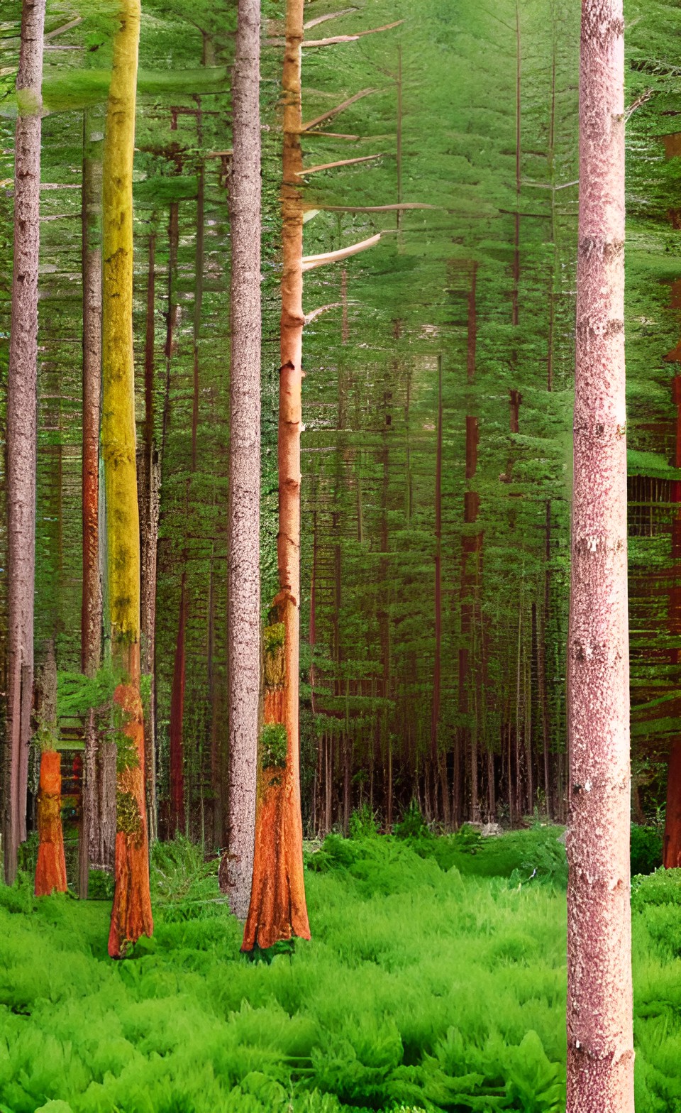 natural colors of spruce fir pine forest preview