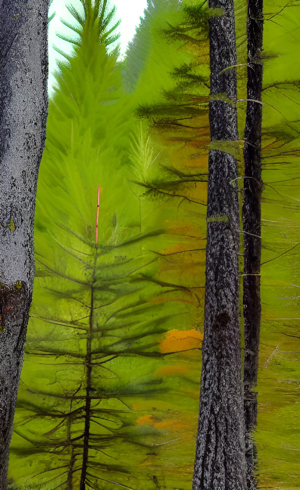 colors of a spruce fir pine forest preview