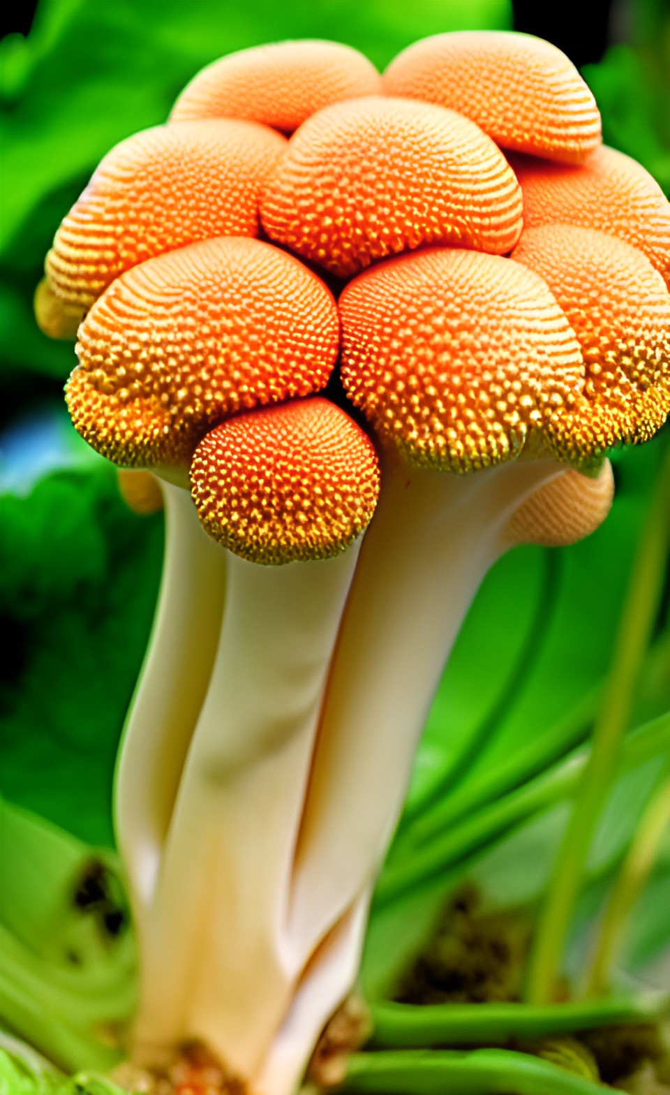 coral mushroom with ripe fruit and flowers preview