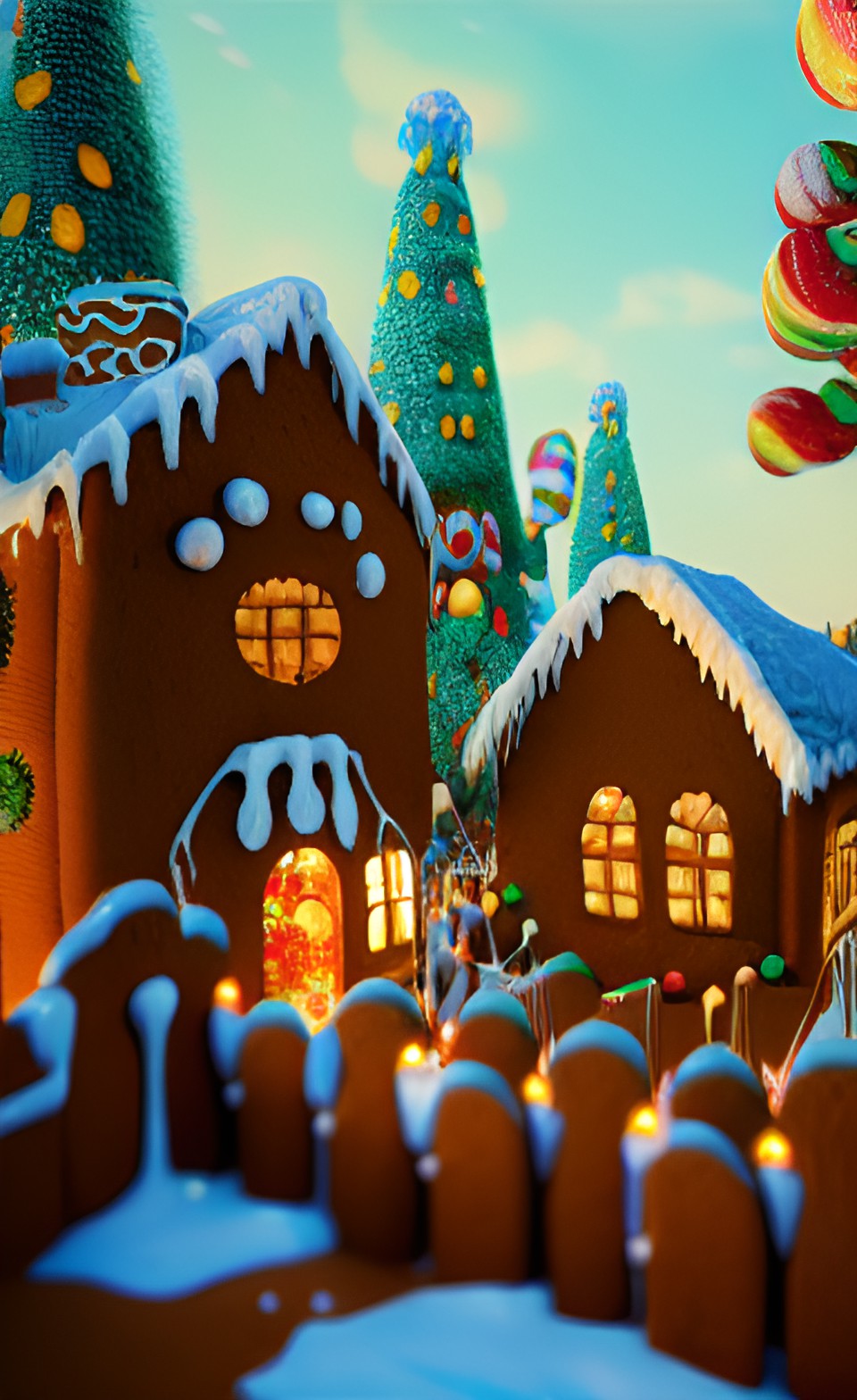 gingerbread village preview