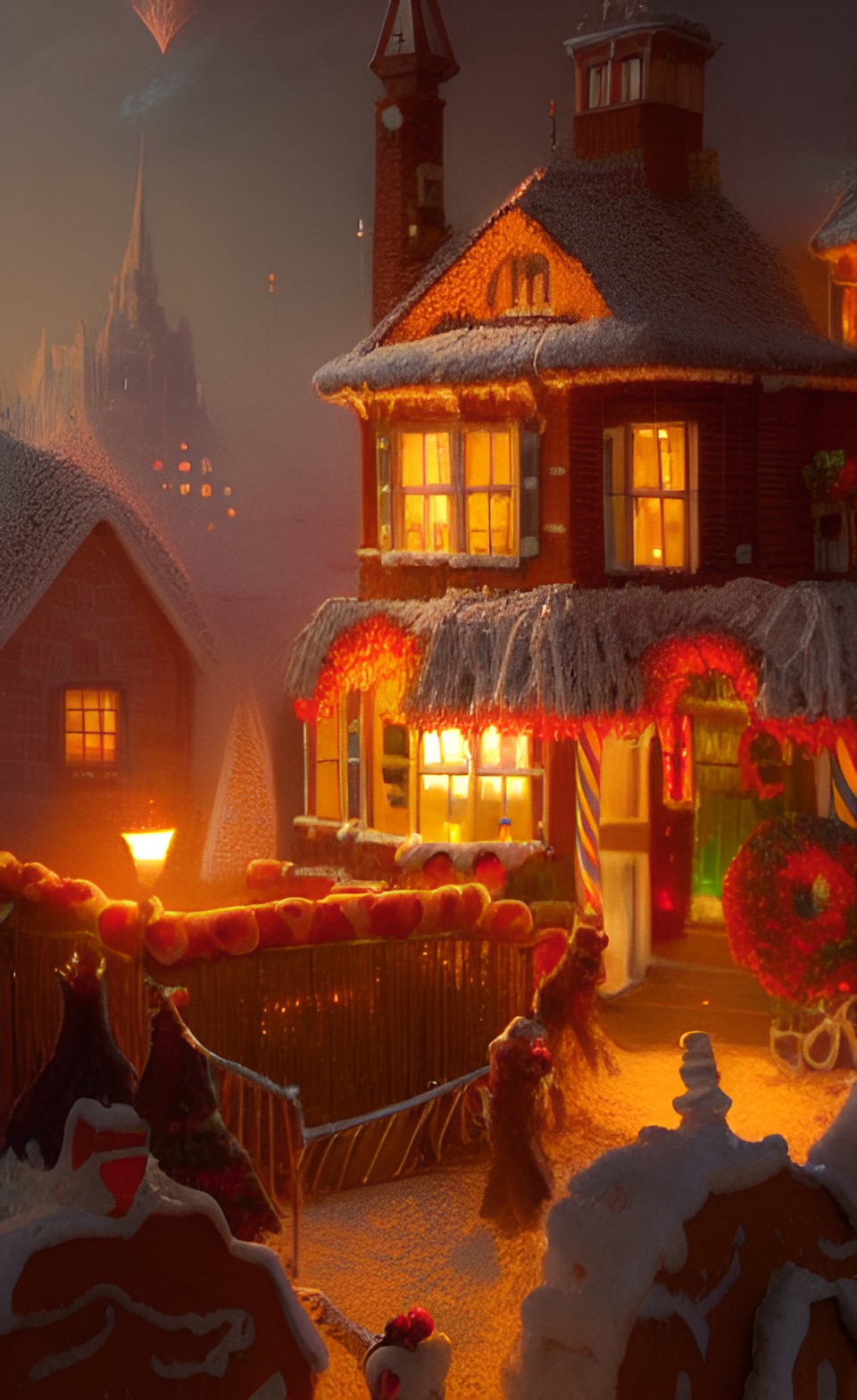 gingerbread village preview