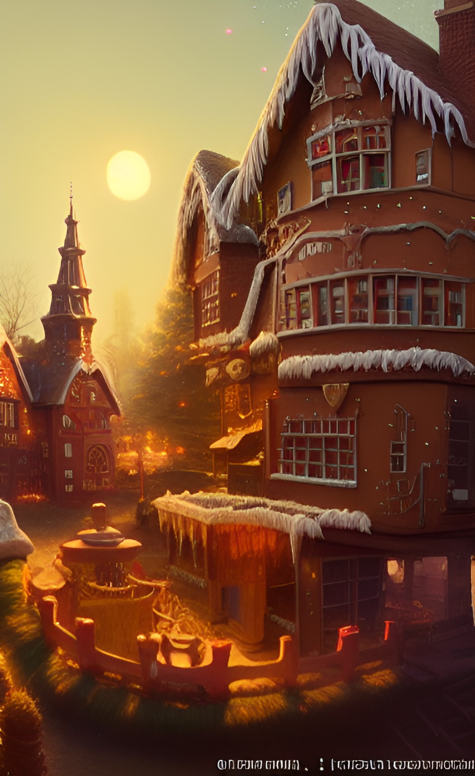 gingerbread village preview