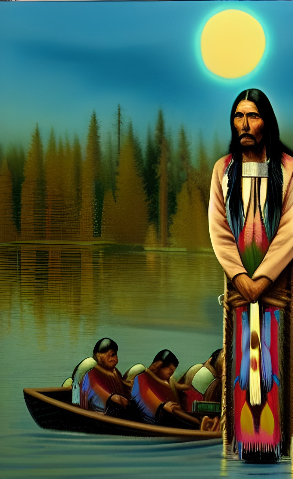 ojibwe algonquin indian, futuristic civilisation, jesus christ preview