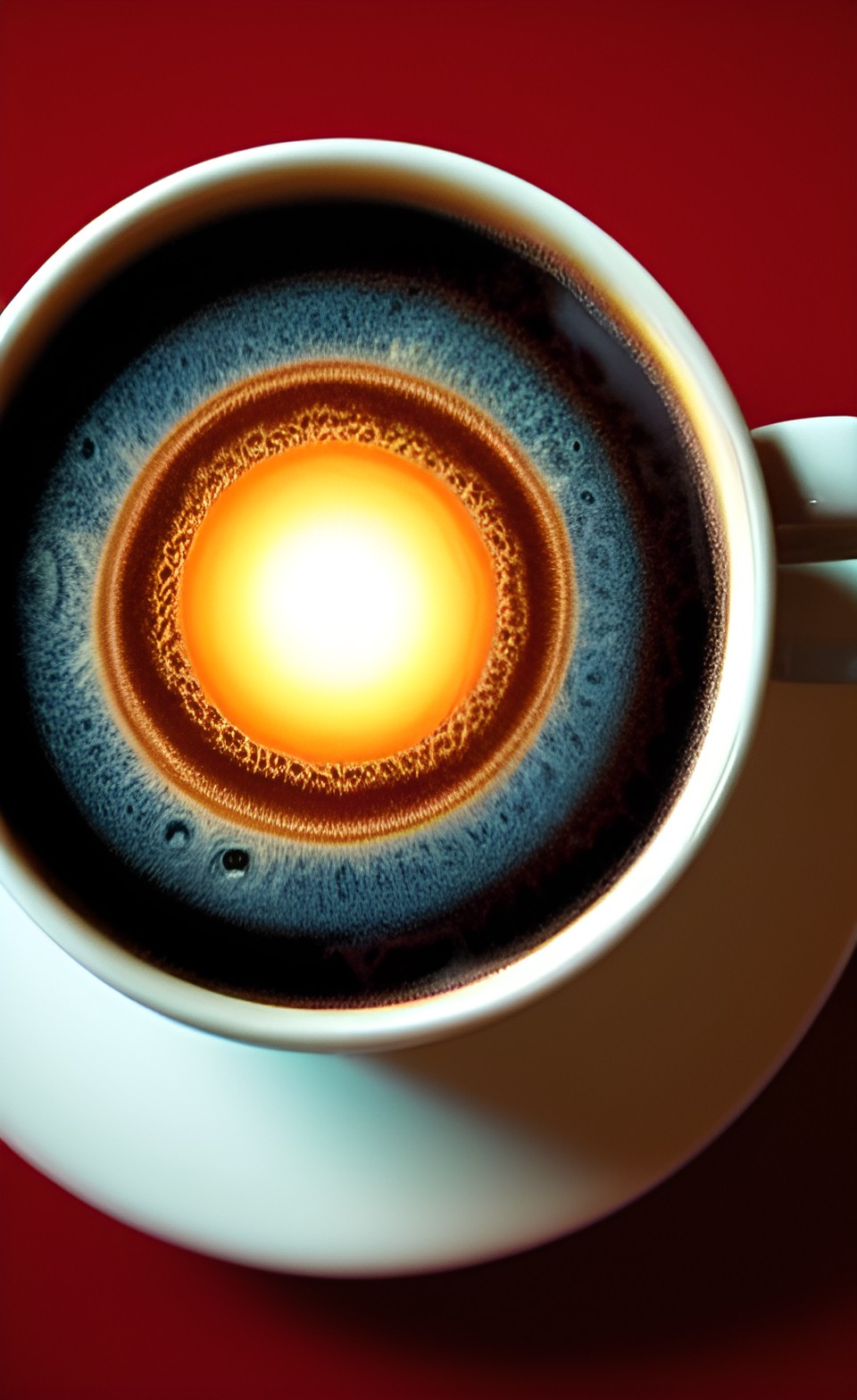 ringed planet in cup of coffee preview