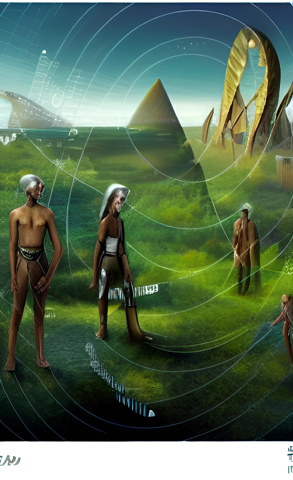 futuristic techno ecological mythology, germanic, native american, english, african, african, family, village, civilization, utopian, futuristic preview