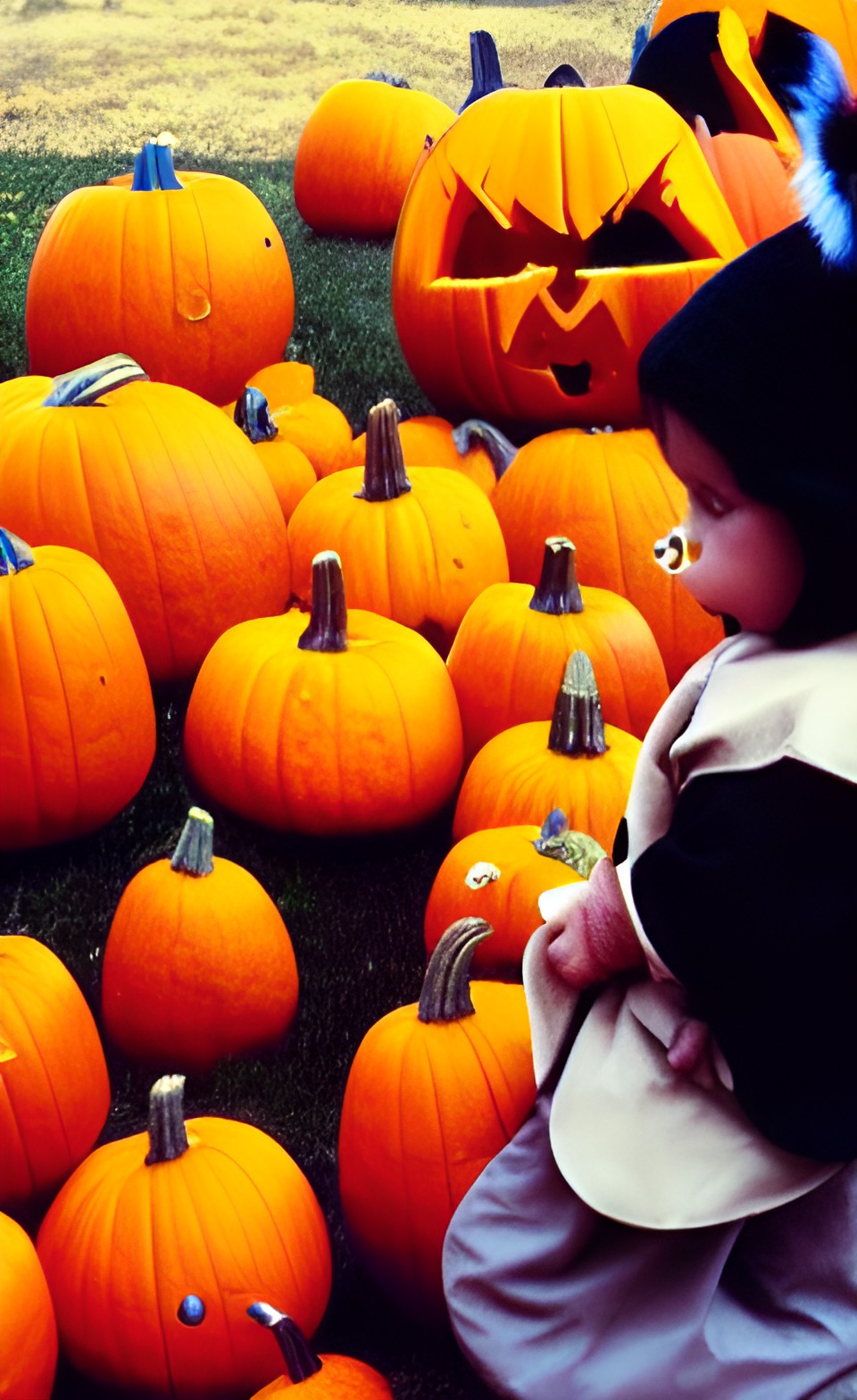 wolfs eating pumpkins on halloween 63￼ preview